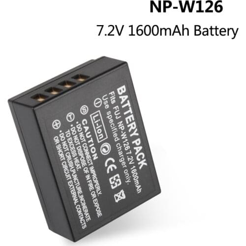 2PCS NP-W126 NP W126 Camera Battery 7.2V 1600mah Lithium Battery Pack for Fujifilm HS30EXR HS33EXR X PRO1 Digital Camera Cells