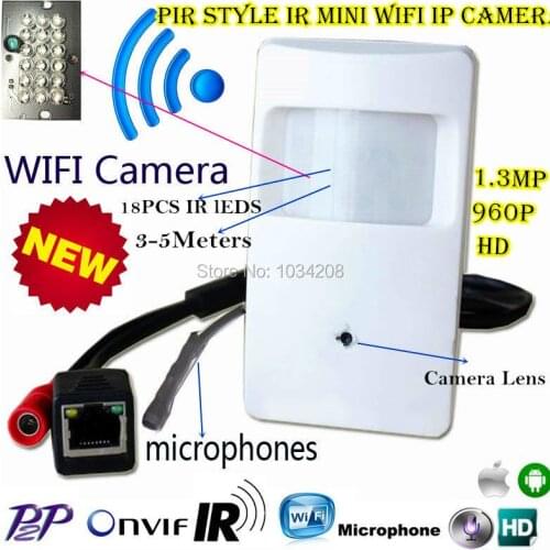 940nm IR Night Vision Audio 960P Micro IP Camera HD PIR STYL Wireless Mini Wifi IP Camera P2P Onvif Security Video Surveillance