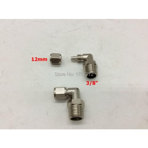 Free shipping brass quick connectors for 12mm hose and 3/8 thread direction type pipe fitting,copper fitting, brass fitting