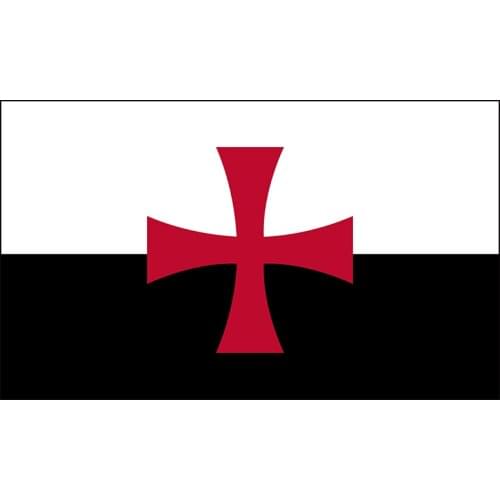 Free Shipping xvggdg Polyester Flag 3x5ft Roman Catholic Church banner Knights Templar Flag