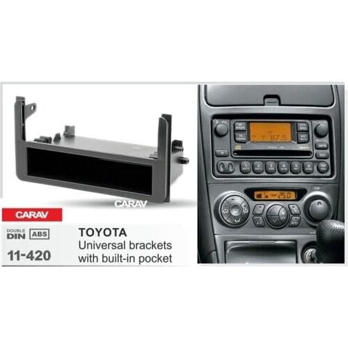 CARAV 11-420Top Quality Radio Fascia forTOYOTA Universal side brackets with built-in Stereo Fascia Dash CD Trim Installation Kit
