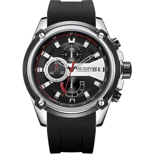 MEGIR Mens Watches Top Brand Luxury Quartz Gold Watch Men Casual Leather Military Waterproof Sport Wrist Watch Relogio Masculino