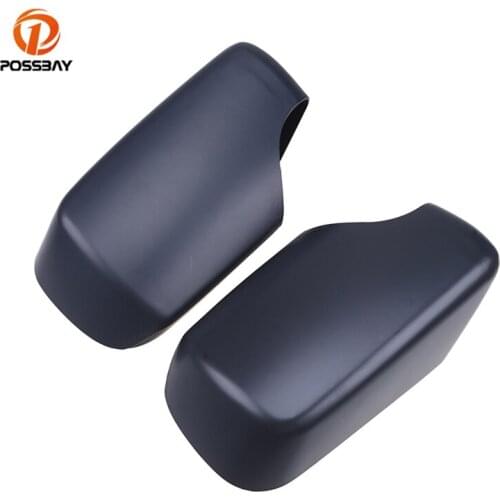 POSSBAY Car Rear Side Mirror Housing Matte Black Rearview Mirror Cover Car Styling for BMW 3 Series E46 Compact 2001-2005