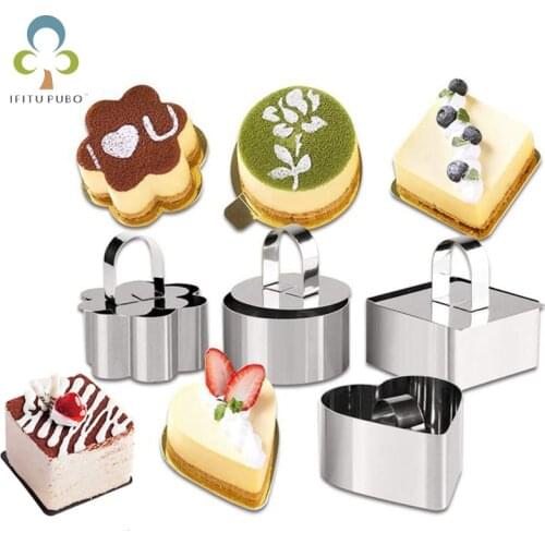 Mould For Salad Baking Dish Diy Bakeware Tools Cupcake Mold Salad Dessert Die Mousse Ring Cake Cheese Tool Stainless Steel ZXH