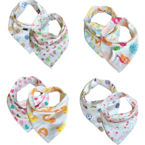 80pcs/Lot Wholesale Cotton Baby Towel Toddler Newborn Triangle Scarf Babero Girls Feeding Smock Infant Bibs Accessories