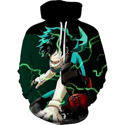 My Hero Academia Hoodie Midoriya Izuku deku 3D Printed Pullovers Adult Men Casual Jacket 2020 Newest
