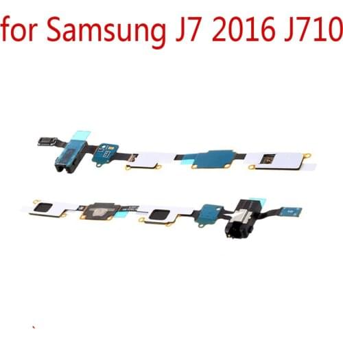 Home Button Earphone Jack For Samsung J7 J710 Galaxy J7 2016 J710F J710H J710FN Original Phone New Menu Flex Cable Repair Part