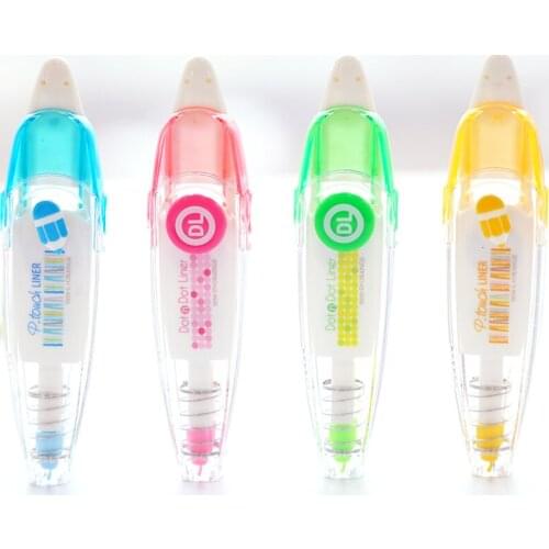 Press Touch Correction Tape for Highlighter DIY Bookmark Dots Cute Masking Tapes Stationery Office Material School Supplies F876