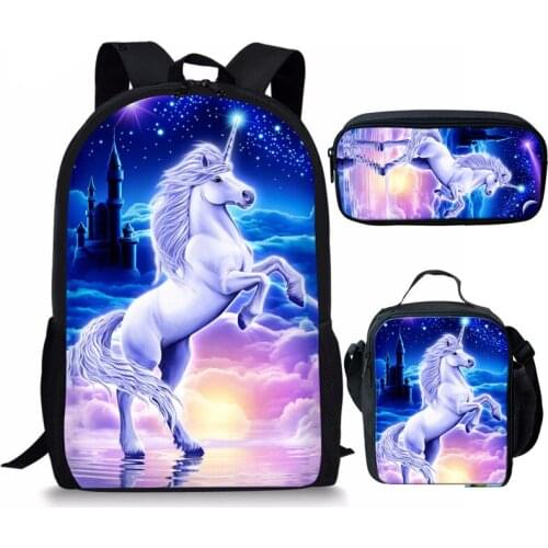 Girls Boys School Bags Set Kids Unicorn School Backpack for Kid Bookbag Student Schoolbag Kids Pencil bag Mochila