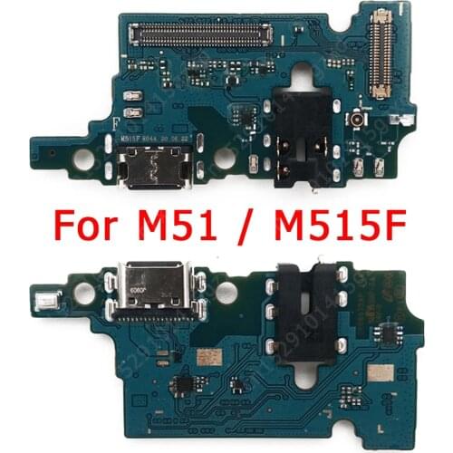 Original Charge Board for Samsung Galaxy M51 Charging Port For M515F USB Connector PCB Ribbon Dock Flex Replacement Spare Parts