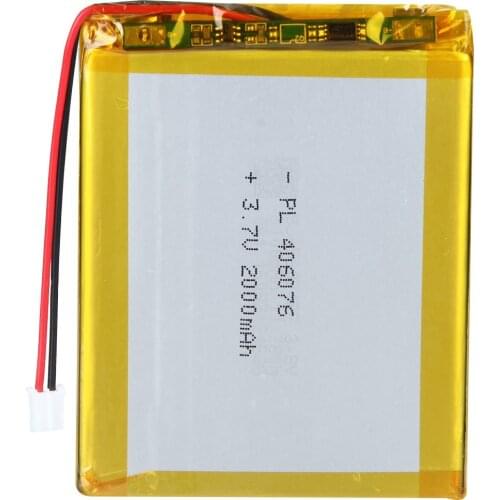 Mejuew 3.7V 2000mAh 406076 Rechargeable Lipo Battery with JST Connector