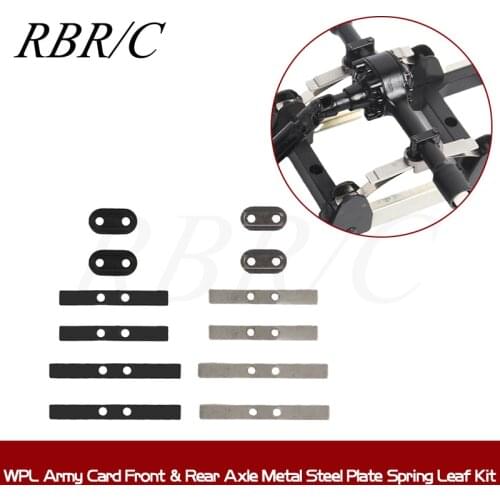 RBR/C WPL Army Truck Off-Road RC Car Thicken Front & Rear Axle Metal Steel Plate Spring Leaf Kit Upgrade DIY Accessories Part