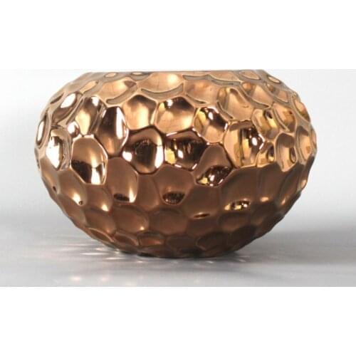 European style luxury shiny rose gold garden planter flower pot