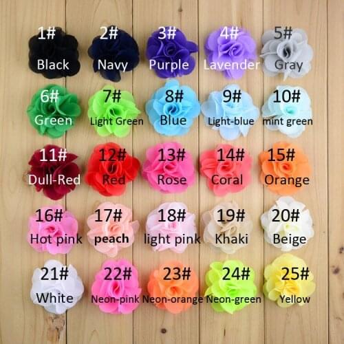 200 pcs/lot , 2.3" Fabric Chiffon Flowers , DIY Fabric Flower Appliques for DIY hair accessories