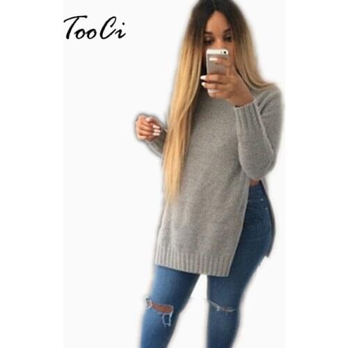 Tooci Peach Women's Knitted Pullovers