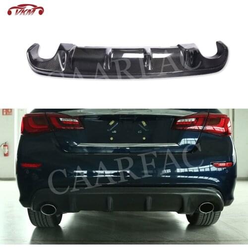 Carbon Fiber / FRP Rear Bumper Lip Diffuser Spoiler for Infiniti Q70 Sedan 4 Door 2015- 2019 Car Bumper Guard Car Styling
