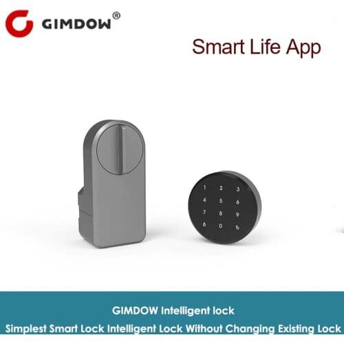GIMDOW smart door lock Digital Password Bluetooth Intelligent Sticker Installation Tuya Smart APP Electronic Door Lock
