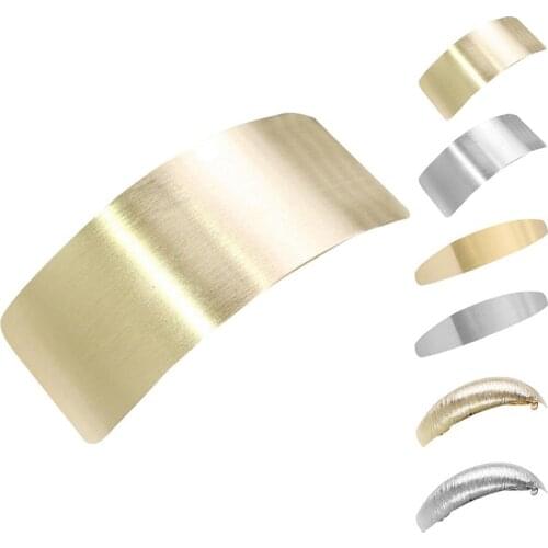 Coxeer 1pc Creative Solid Color Alloy Barrette Fashion Ponytail Holder Hair Clip For Women Ladies Girls Hair Accessories