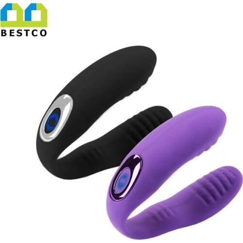 Bestco 18+Dildo Vibrator U Shape Double-head Female 10 speed Stimulate vagina clitoris Women Masturbation G-Spot Adult sex toys