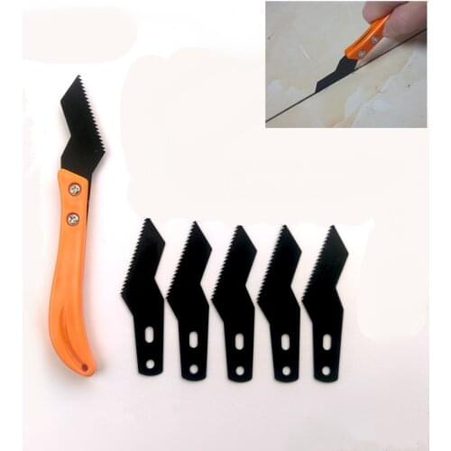 1 Set 5pcs BladeTile Gap Cleaning Blade Floor Gap Grouting Glue Cleaning for Wall Tile Beauty Seam Tool Construction Tools