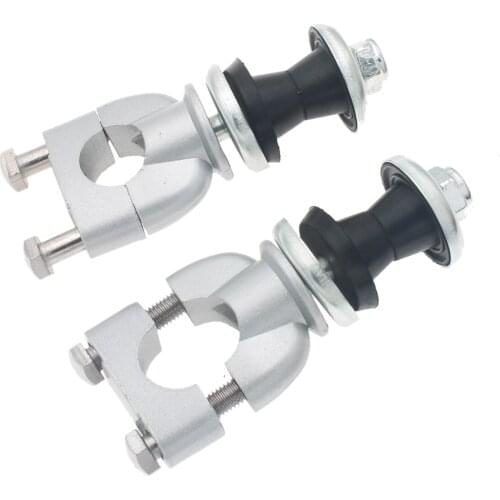 1Pair 7/8" 22mm Aluminum With Rubber Motorcycle Handlebar Risers Mount Clamps For Dirt Pit Bike Motorbike