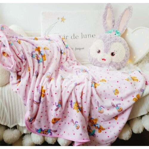 1pc Duffy friend Stella rabbit doll warm rest office rose plush cushion + blanket high quality stuffed toy romantic girl gift