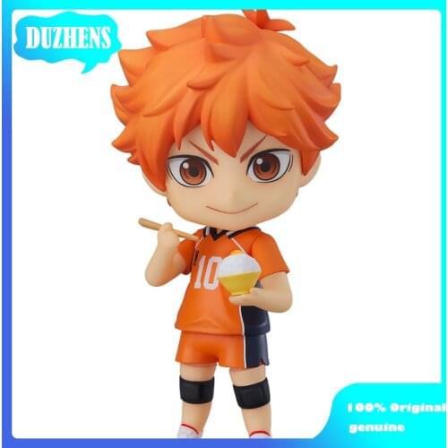 100% Original genuine Haikyuu!! Shoyo Hinata Q version figma PVC Action Figure Anime Figure Model Toys Collection Doll Gift