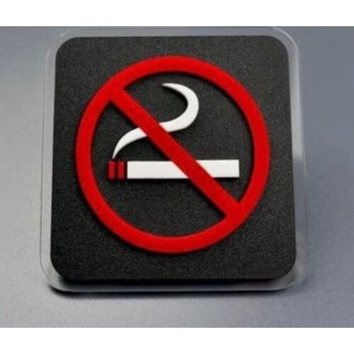 2pcs 10x10cm Acylic No smoking signs wall sticker