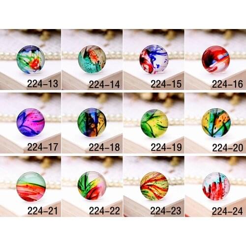 20pcs 12mm 20mm 25mm 30mm Glass Beads Cabochon DIY For Tray setting finding Pendant 224-13-224-24