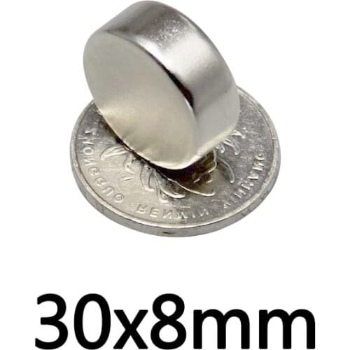 5/10/20/30/50Pcs 30x8 N35 Round Magnet 30mmx8mm Permanent Neodymium Magnets 30x8mm Super Powerful Strong NdFeB Magnets 30*8 mm