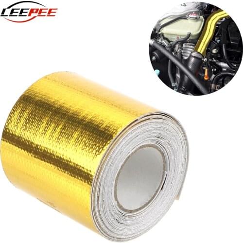 5m Car Exhaust Intake Tube Wrap Aluminum Foil Cover Insulation Tape High Temperature Protector Kit Motorcycle Auto Accessories