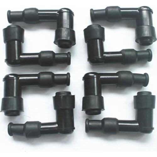 5pcs/lot 90 Degree Spark Plug Cap Spark Plug Cap 90 Degree W/ Rubber Boots Motorcycle For Honda 70 90 110 125 140 150 160cc Atv