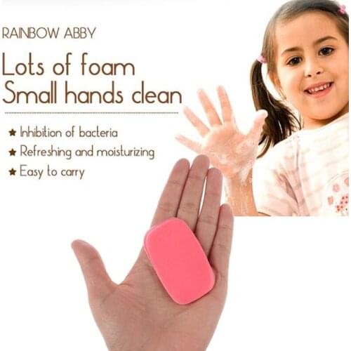 50Pcs Outdoor Travel Soap Paper Washing Hand Bath Clean Scented Slice Sheets Disposable Boxes Soap Easy Portable Mini Paper Soap