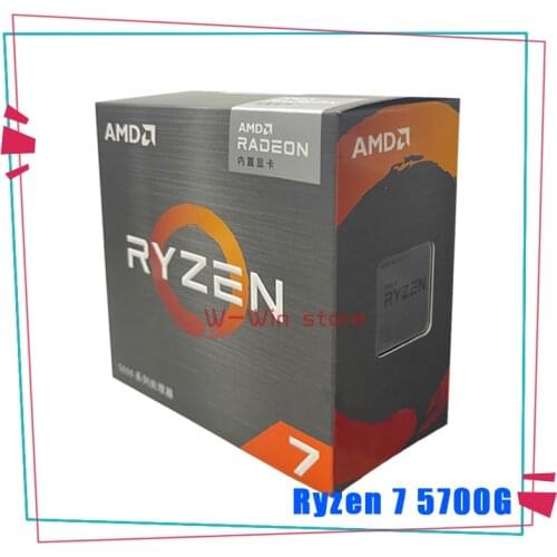 AMD Ryzen 7 5700G R7 5700G 3.8GHz Eight-Core 16-Thread 65W CPU Processor L3=16M 100-000000263 Socket AM4 New and have fan