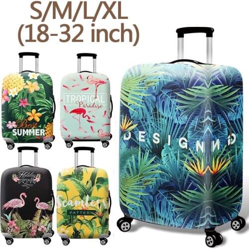 Luggage Case 3D Travel Suitcase Trolley Case Protective Cover Dust Cover Elasticity 18-32 Wear-resistant Durable Thickening