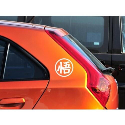 Black/Sliver Son Goku Car Body Sticker Window Decal Vinyl Car Decals Modern Bumper Waterproof Removable S474
