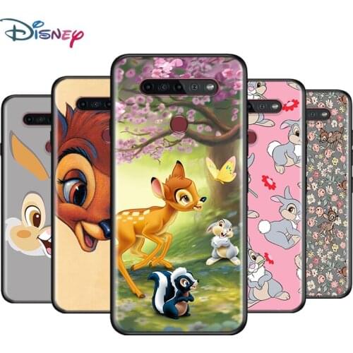 Black Soft Bambi Thumper For LG K92 K62 K52 K42 K31 K22 K71 K61 K51S K41S K30 K20 G8 G8S G8X ThinQ Phone Case