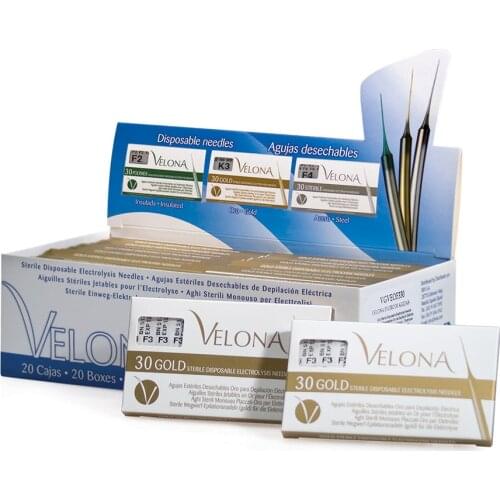 DEPILEVE Velona K4 30 Gold Needles K Model (Thick entry) epilation Needles- 30 Pieces 'Original Product' Epilator Head