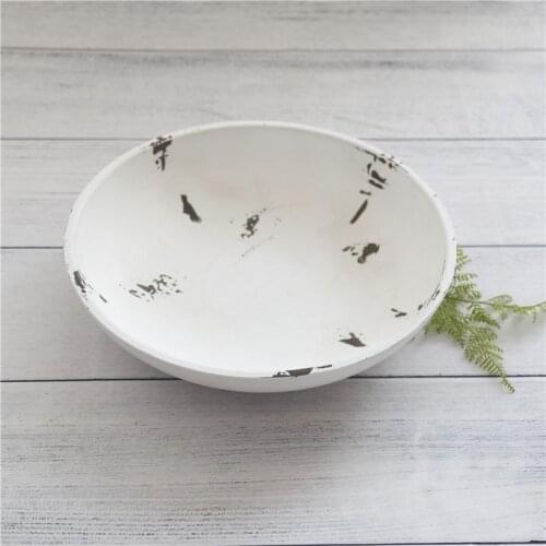 White Wooden Posing Bowl Newborn Photography Props Newborn Prop Bed Wood Props For Photoshoot Vintage Baby Wooden Nest