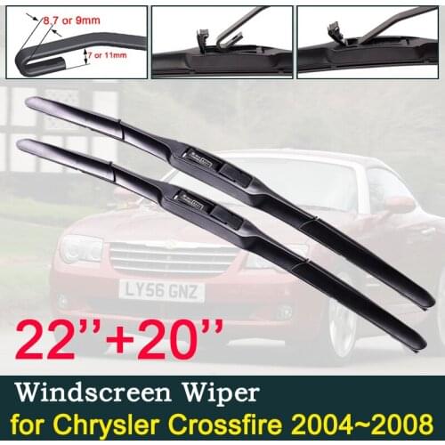For Chrysler Crossfire 2004~2008 2005 2006 2007 Front Window Windscreen Windshield Wipers Car Wiper Blade Car Accessories
