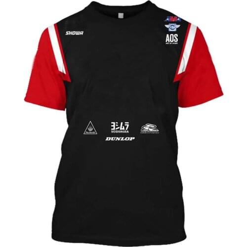For Honda Motocross Motorcycle Team Racing Riding T-Shirt Breathable Clothing Black Jersey