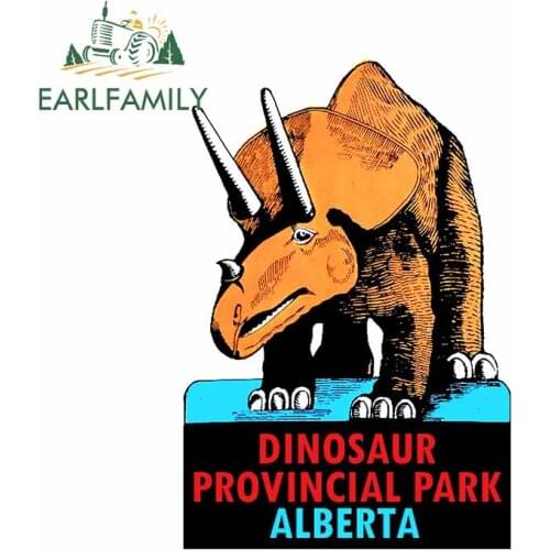 EARLFAMILY 13cm x 8.9cm for Dinosaur Provincial Park Alberta Anime Car Stickers VAN Surfboard Decal Windshield Trunk Graphics