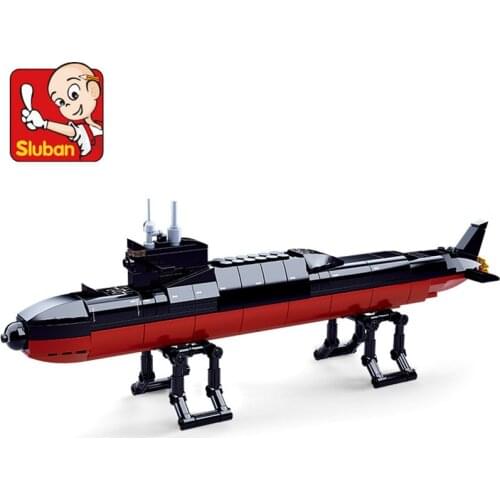 Military Navy 094 Strategic Nuclear Submarine Ballistic Missile Atomic SSBN Warship Building Blocks Educational Toys for Boys