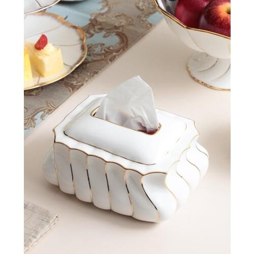 Square Tissue Box Container Creative Stand Baby Wipes Napkin Holder Toilet Retro Gift Servilletero Tissue Boxes BY50TB