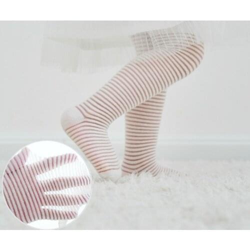Summer baby girl tights cotton pantyhose horizontal strip baby stockings 0-2-4-6 years old baby ultra-thin girl clothes