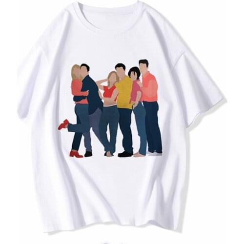 Summer Friends Show Women Cloth Print Harajuku Top Women T-shirt Casual lady basic O-collar Short Sleeved T-shirt Girl,Drop Ship