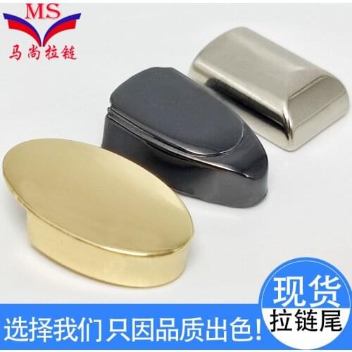 100pcs/lot Metal Zipper Stopper Plug Pull Chain Handbag Hardware Luggage Clip Tail Arts Diy Sewing Accessories