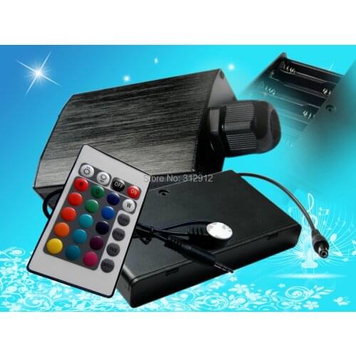 Mini 5W RGB LED light engine with 24key IR remote;can work with battery