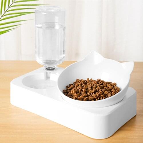 Pet Bowl Automatic Drinking Fountain Dog Cat Feeder Bowl With Drinking Tractor Pet Food Bowl With Stand Pet Supplies Bowl