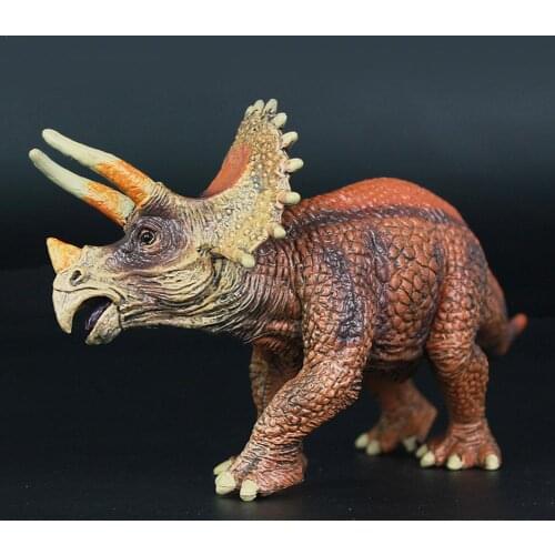 Simulation Dinosaur Model Jurassic Triceratops Model Toy Static Toy Triceratops Animal Gift Childrens Plastic Collection Z5B7